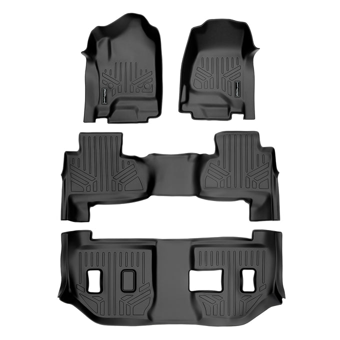 Floor Mats 3 Row Liner Set <br> 15-20 Chevrolet Suburban15-20 GMC Yukon XL