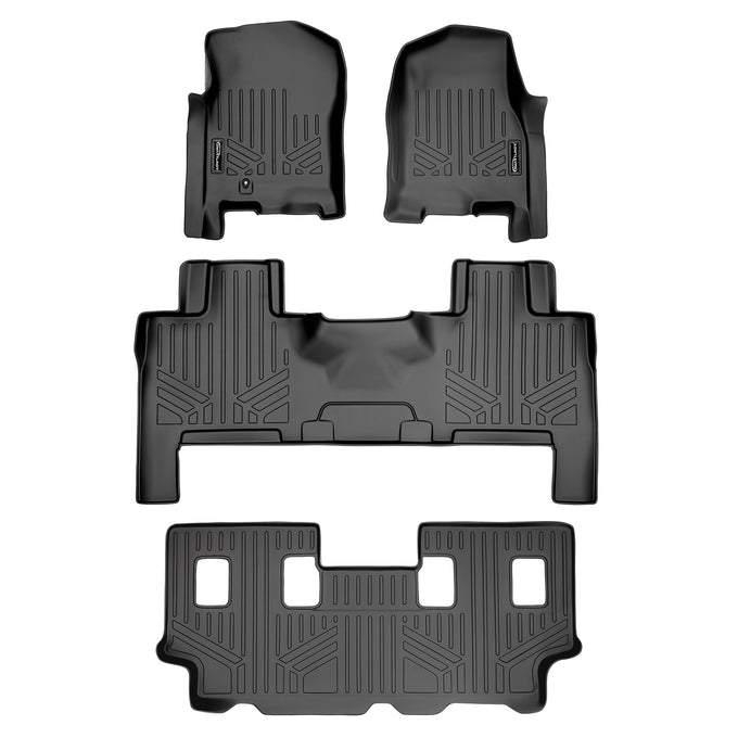 Floor Mats 3 Row Liner Set <br> 07-10 Ford Expedition07-10 Lincoln Navigator