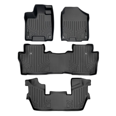 Floor Mats 3 Row Liner Set <br> 16-22 Honda Pilot 7 Passenger Model