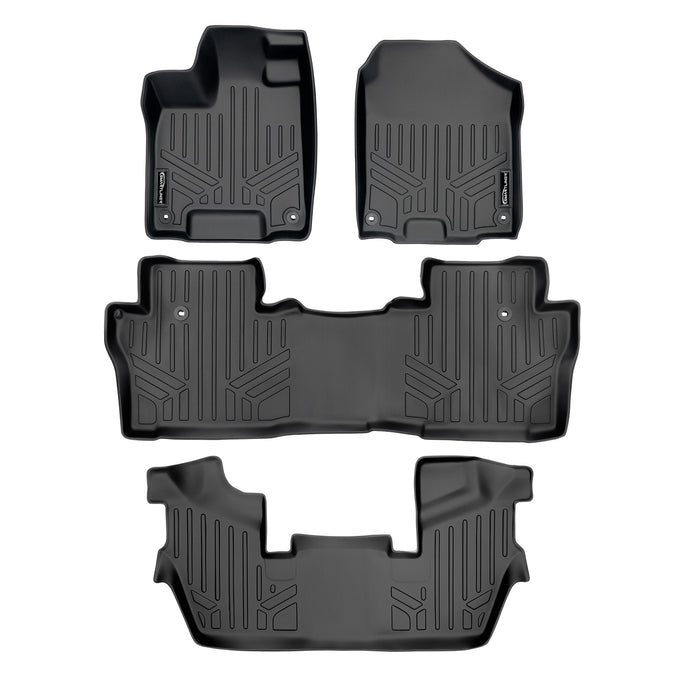 Floor Mats 3 Row Liner Set <br> 16-22 Honda Pilot 7 Passenger Model