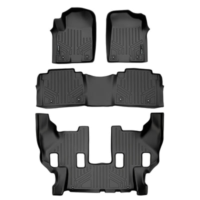 Floor Mats 3 Row Liner Set <br> 11¨C18 QX56/QX80 17¨C18 Armada w/ Front Bucket Seats
