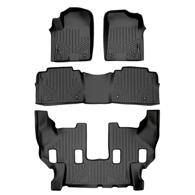 Floor Mats 3 Row Liner Set <br> 11¨C18 QX56/QX80 17¨C18 Armada w/ Front Bucket Seats