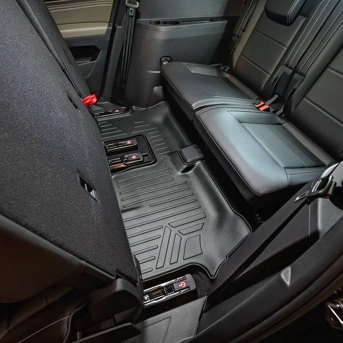 Floor Mats 3 Row Liner Set <br> 18-22 Volkswagen Atlas With 2nd Row Bench Seat