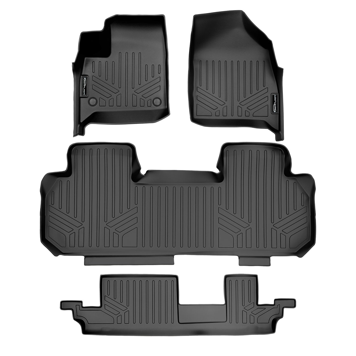 Floor Mats 3 Row Liner Set <br> 18-22 Buick Enclave