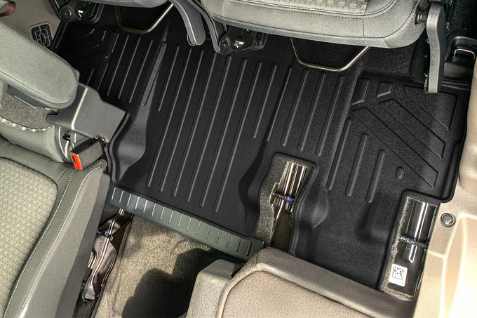 Floor Mats 3 Row Liner Set <br> 14-21 Ford Transit Connect