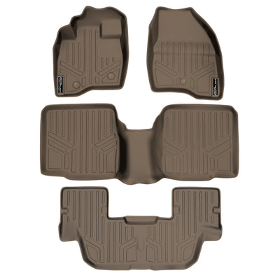 Floor Mats 3 Row Liner Set Tan <br> 11-14 Ford Explorer