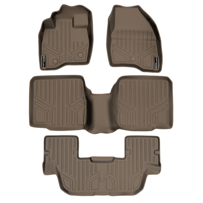 Floor Mats 3 Row Liner Set Tan <br> 11-14 Ford Explorer
