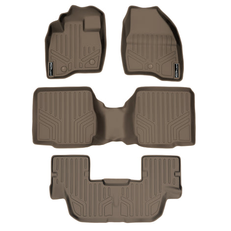 Floor Mats 3 Row Liner Set Tan <br> 11-14 Ford Explorer