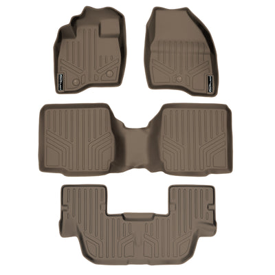 Floor Mats 3 Row Liner Set Tan <br> 11-14 Ford Explorer