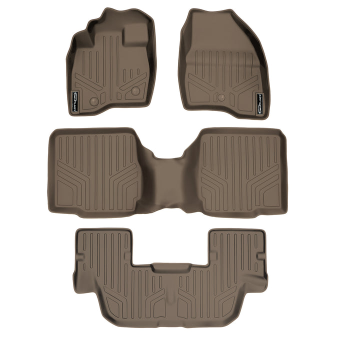 Floor Mats 3 Row Liner Set Tan <br> 11-14 Ford Explorer