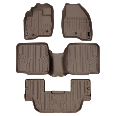 Floor Mats 3 Row Liner Set Tan <br> 17-19 Ford Explorer