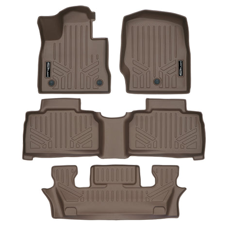 3 Row Tan Floor Liner <br> 20-23 Ford Explorer