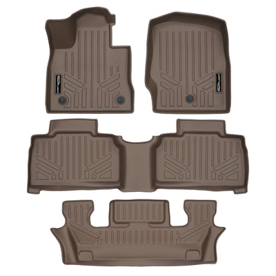3 Row Tan Floor Liner <br> 20-23 Ford Explorer
