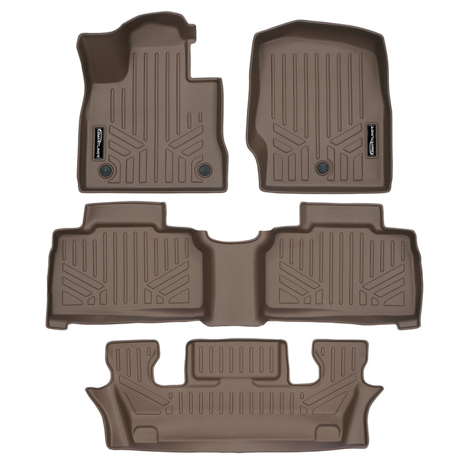 3 Row Tan Floor Liner <br> 20-23 Ford Explorer