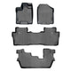 Floor Mats 3 Row Liner Set Grey <br> 16-22 Honda Pilot 8 Passenger Model