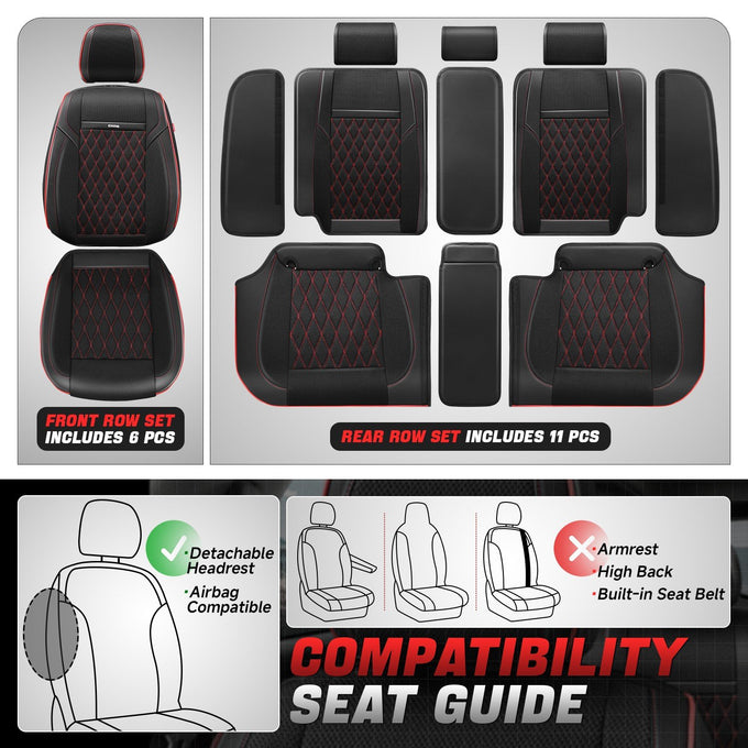 Diamond Series 1st & 2nd Row Seat Covers