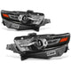 OE Style Black Housing  Projector Headlights <br> 13-19 Ford Taurus