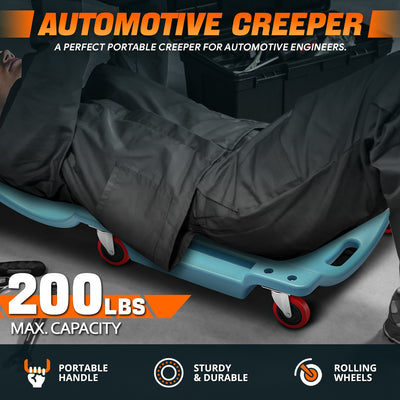 36 in. L Portable Rolling Creeper <br> Dimension (in.): 36 L X 17 W X 4.25 H