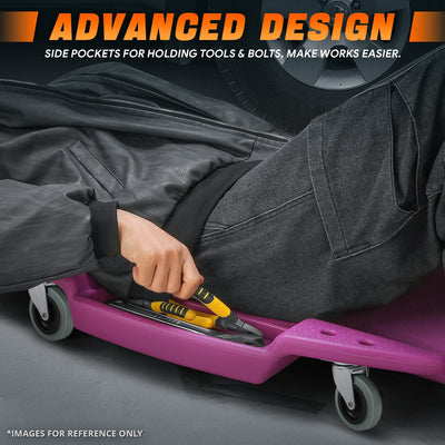 48 in. L Profile Portable Rolling Creeper <br> Dimension (in.): 46.8 L X 23.6 W