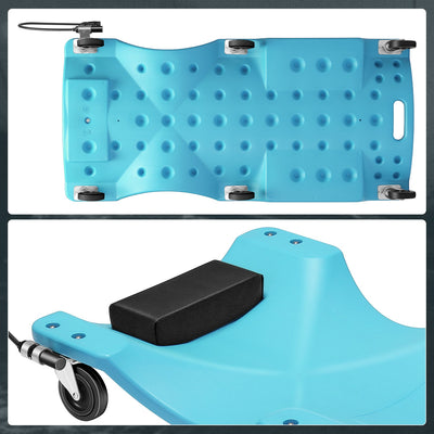 40 in. L Rolling Plastic Creeper <br> Dimension (in.): 40 L X 18.6 W