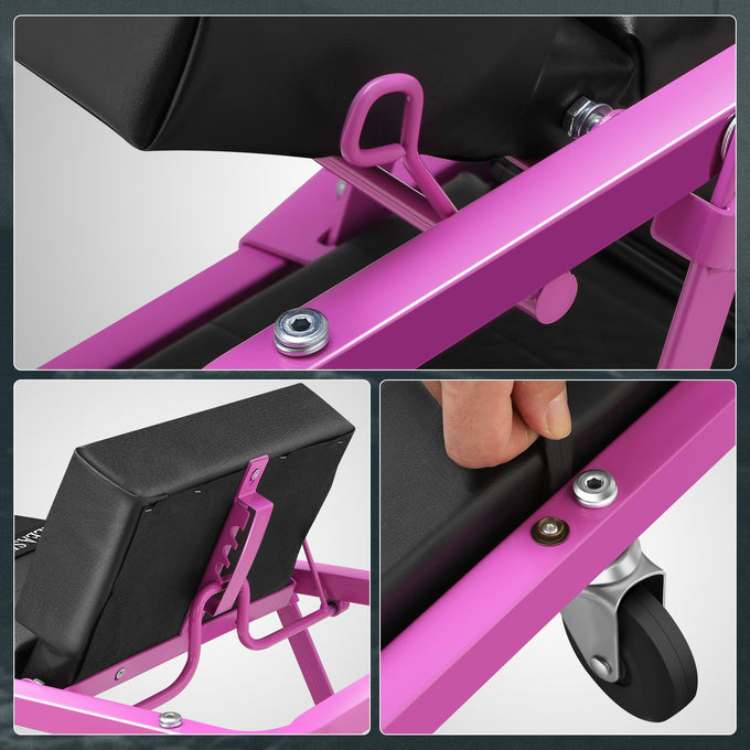 48 in. L 2-in-1 Folding Rolling Car Creepers & Seat <br> Dimension (in.): 47.24 X 17.91 W X 5.9 H