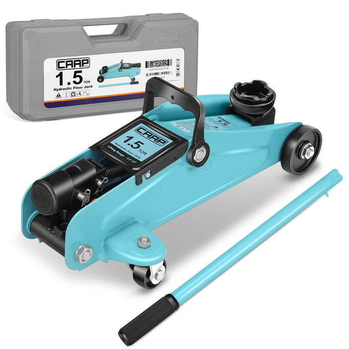 1.5-Ton Hydraulic Trolley Floor Jack <br> Lifting height of 5.3 in.