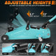 2 Ton Hydraulic Trolley Floor Jack w/Swivel Casters <br> Built-in overload safety valve
