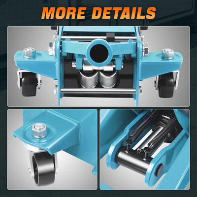 3 Ton Hydraulic Trolley Floor Jack <br>7.87in. x 16.5 in. x 17.32 in.