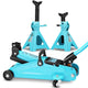 2 Ton Hydraulic Trolley Floor Jack w/Jack Stands <br> Adjustable height: 11 in. to 17 in.