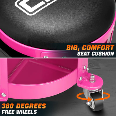 Mechanic Rolling Tool Seat w/Drawer Toolbox <br> Drawer Measures(in.): 5.5 W x 9.5 L x 1.75 H