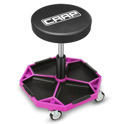 Adjustable Rolling Seat W/Removable Tray <br> Adjustable Seat Height: 15.74 to 21.25 in.