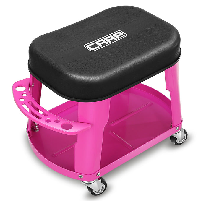 Adjustable Rolling Pneumatic Creeper Seat <br> Dimension: 16.14 in. L x 10.62 in. W x 13.78 in. H
