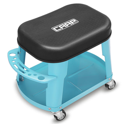 Adjustable Rolling Pneumatic Creeper Seat <br> Dimension: 16.14 in. L x 10.62 in. W x 13.78 in. H