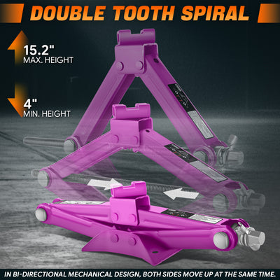 1.5 Ton Scissor Lift Jack <br> W/ Ratchet Wrench