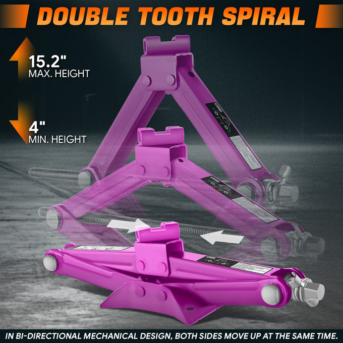 1.5 Ton Scissor Lift Jack <br> W/ Ratchet Wrench