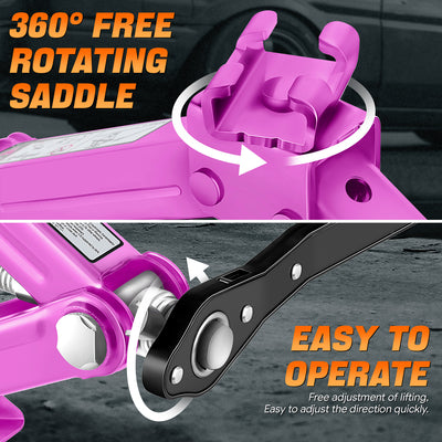 1.5 Ton Scissor Lift Jack <br> W/ Ratchet Wrench