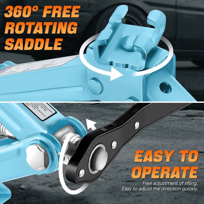 1.5 Ton Scissor Lift Jack <br> W/ Ratchet Wrench