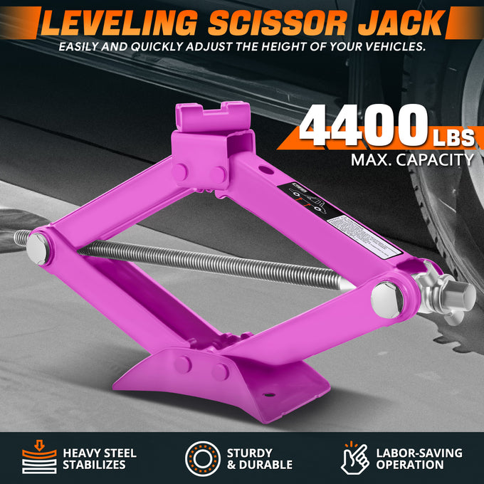 2 Ton Scissor Lift Jack <br> W/ Ratchet Wrench