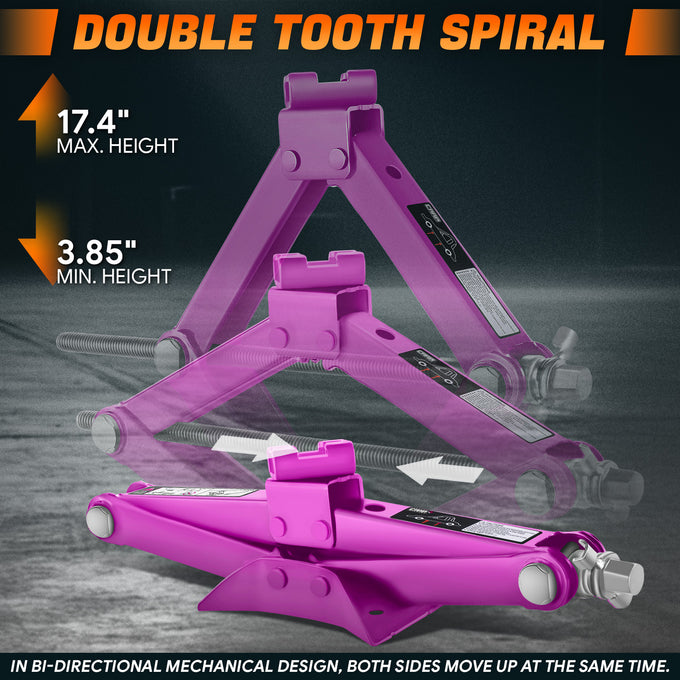 2 Ton Scissor Lift Jack <br> W/ Ratchet Wrench