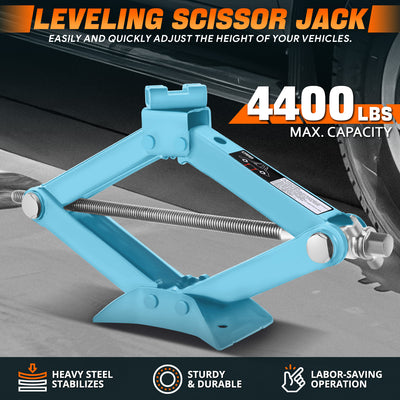 2 Ton Scissor Lift Jack <br> W/ Ratchet Wrench