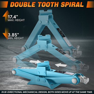 2 Ton Scissor Lift Jack <br> W/ Ratchet Wrench