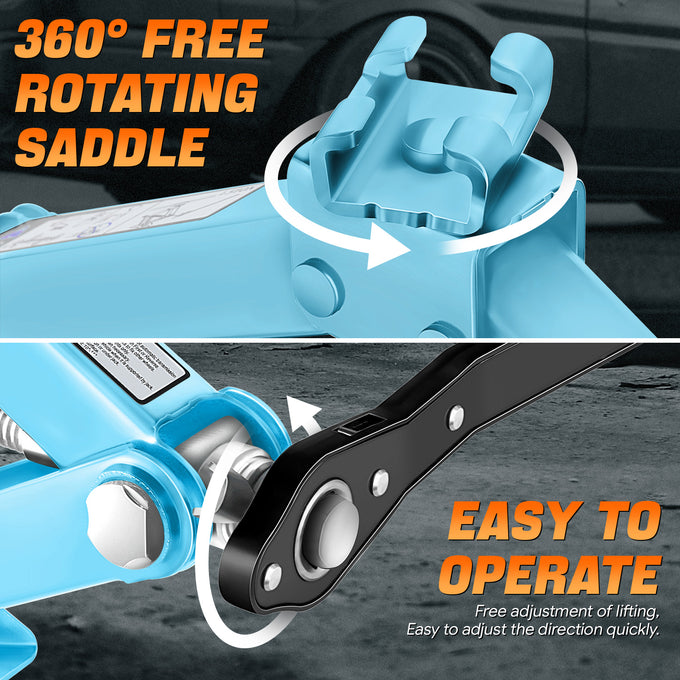 2 Ton Scissor Lift Jack <br> W/ Ratchet Wrench