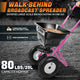 80 LBS / 29L Adjustable Walk-Behind Spreader <br> W/12 In. Tires and wide-set frame