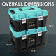 2-in-1 Portable Tool Box Set (Removable Trays) <br>Outer Dimensions( in.): 17.32 L x 12.99 W x 18.5 H