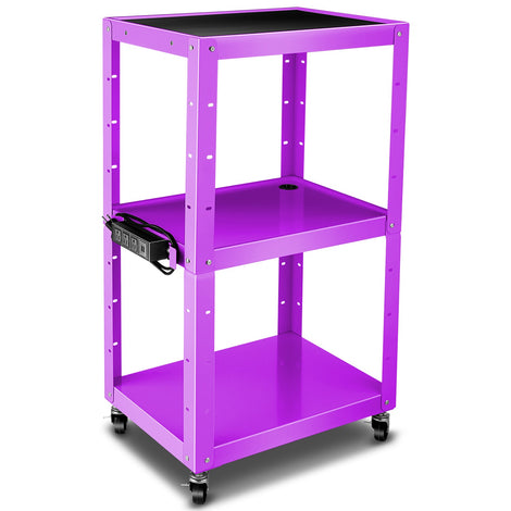 3-Layer Utility Steel Media AV Cart <br> 25 In. x18 In. x24 In. -42 In.