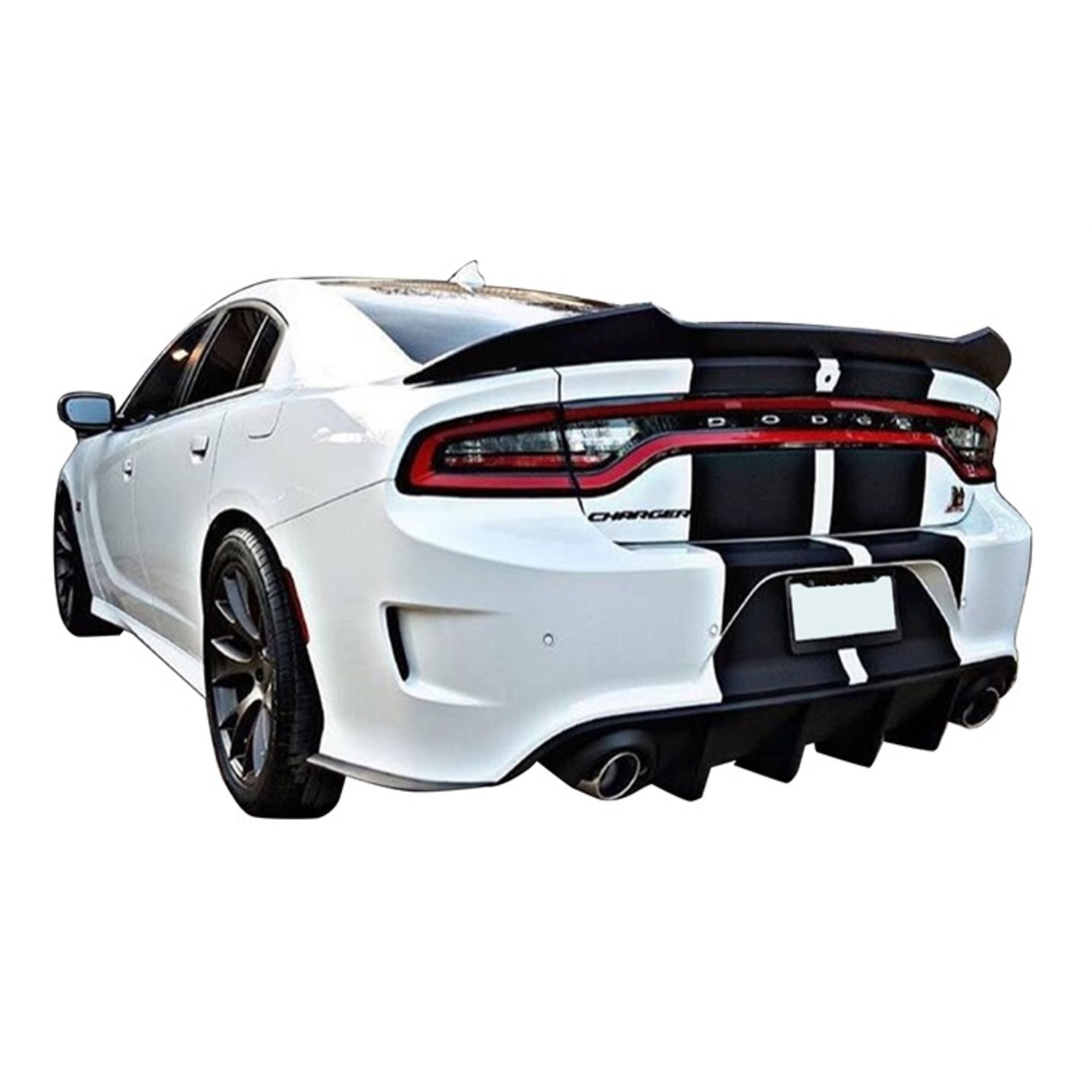 Custom Style Unpainted Rear Spoilers Set <br> 15-23 Dodge Charger