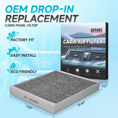 Front Right White Cabin Air Panel Filter <br> 19-24 Chevy/GMC Silverado Sierra 1500 2500 3500