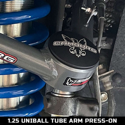 1.25 in. Tube Upper Control Arm Uniball Cap Kit (Press On) <br>05-23 Toyota Tacoma, 04-23 Ford F-150