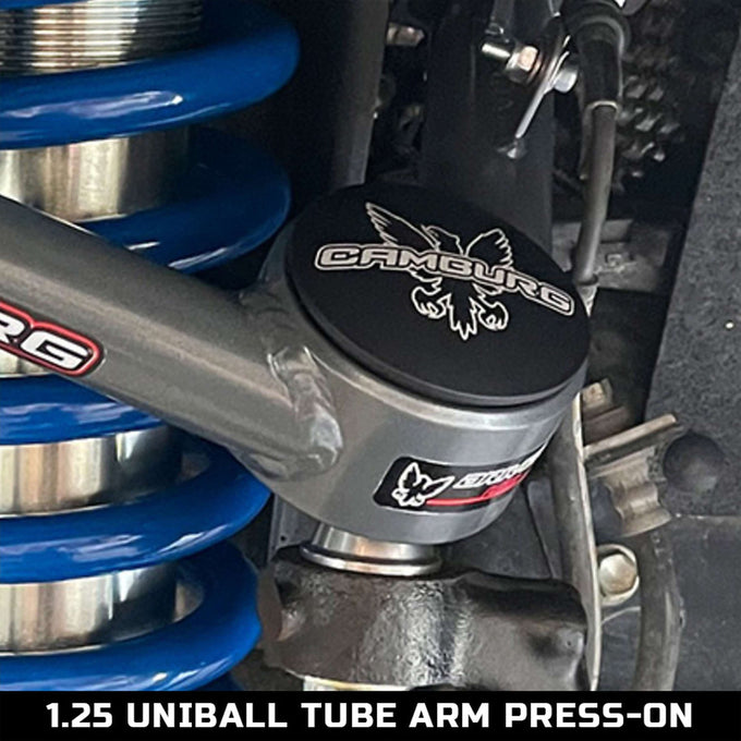 1.25 in. Tube Upper Control Arm Uniball Cap Kit (Press On) <br>05-23 Toyota Tacoma, 04-23 Ford F-150