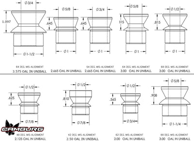 7/8 in. x 1/2 in. Hi-misalignment Spacers (pair) <br>Universal